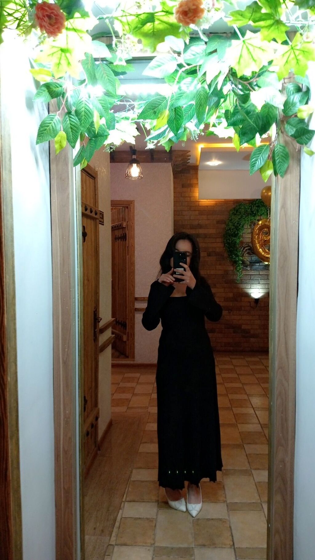 Qara uzun don - Rəng: saf qara - Model: maxi uzunluqda, yüngül açıq — Axşam paltarları, Şəki (2)
