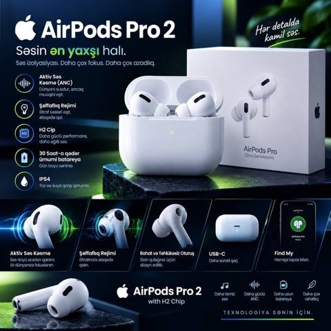Yeni Simsiz (Bluetooth) Qulaqcıqlar, Apple, rəng - Ağ — 25 ₼ · Bakı, Nərimanov · Qulaqcıqlar Yeni Simsiz (Bluetooth) Qulaqcıqlar, Apple, rəng - Ağ — Bakı