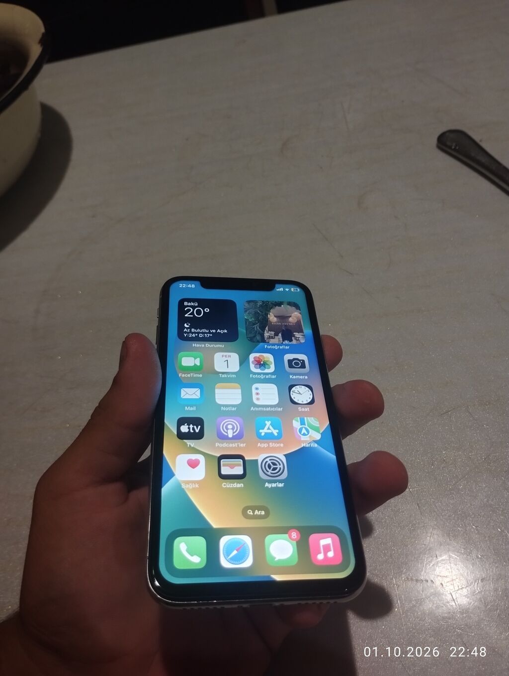 IPhone X, Ağ, Simsiz şarj — Apple iPhone, Digah (6)