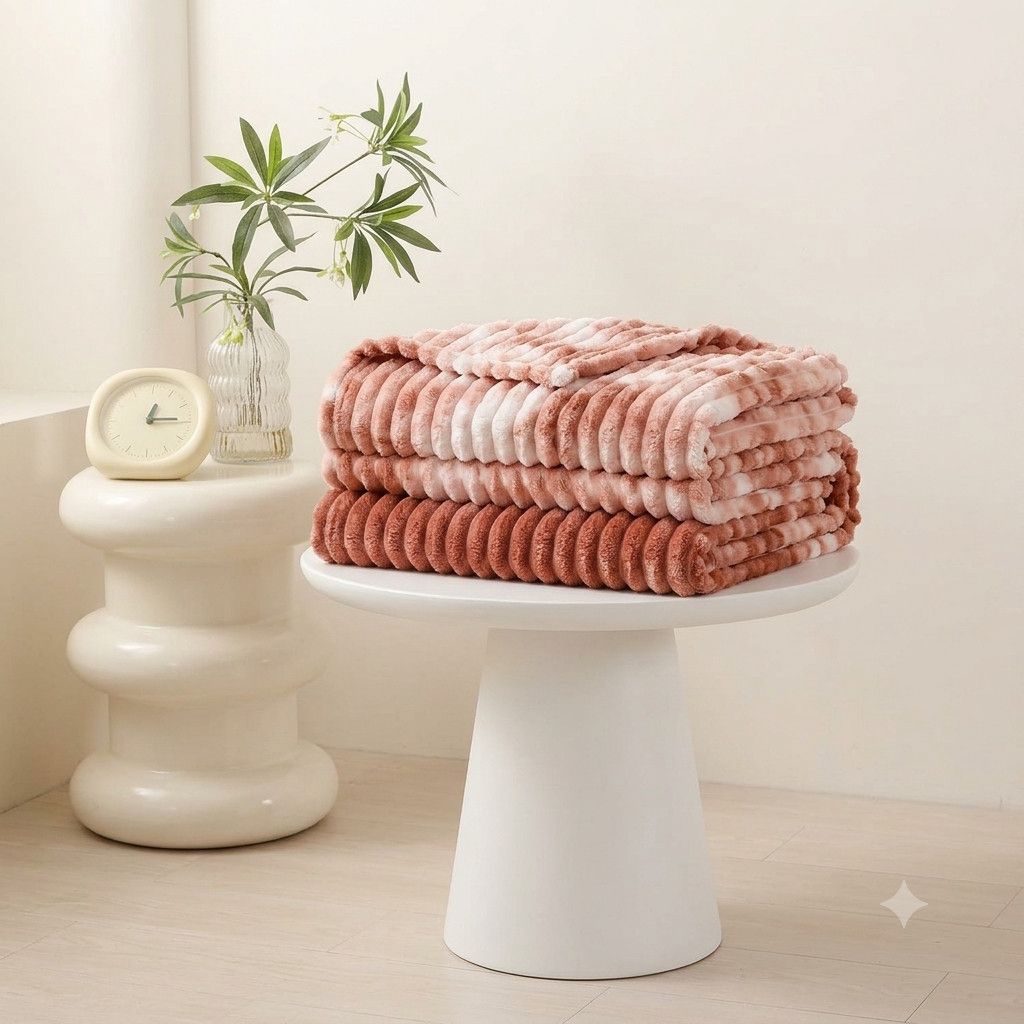 Pled-örtük 1447, bambuk, narıncı, 200x220 sm — Mallar, Bakı (2)