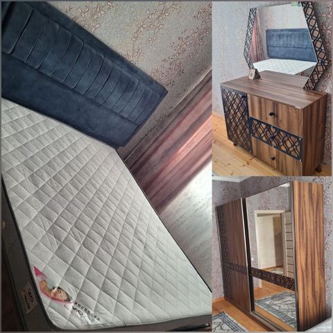 Yataq dəsti satılır 450₼. Matrası var.Ünvan Xırdalan. 2525. Fatimə99 — Min bir xirdavat dunyasi — Мебель