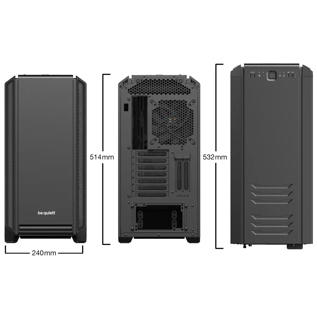 Case be quiet Silent Base 601 Window Black (BGW26) — Korpuslər, Bakı (3)