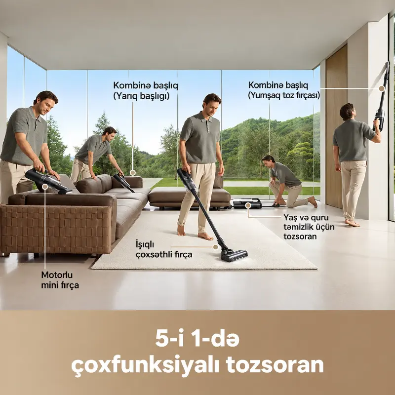 Dreame H14 Dual Wet and Dry Vacuum Cleaner (HHV25A) — Tozsoran, Bakı (3)