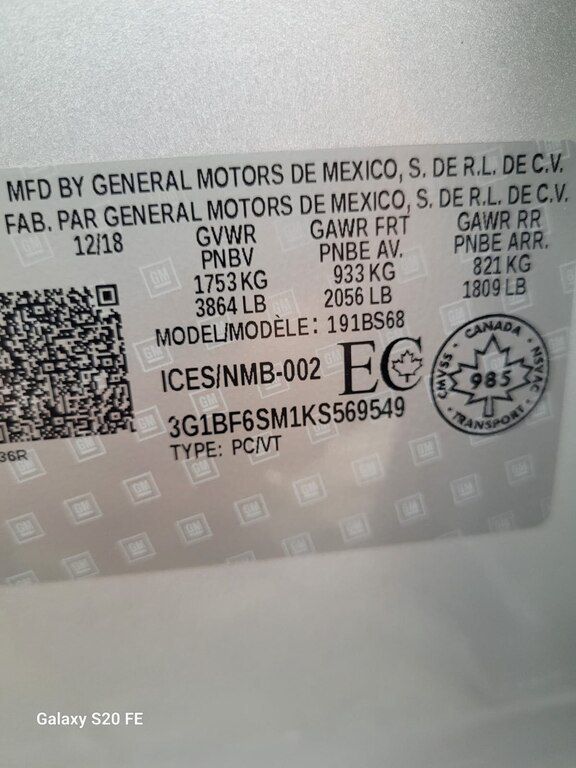 Chevrolet Cruze, 1.4 L, 2019 il, 138 000 km — Avtomobillər, Bakı (12)
