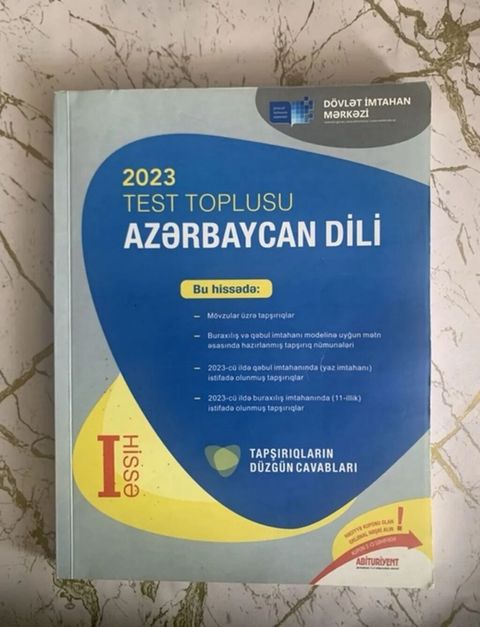 Azərbaycan dili Testlər 9-cu sinif, DİM, 1-ci hissə, 2023 il — Bakı