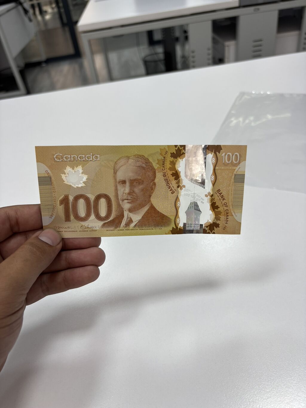 Məhsul: Kanada 100 dollar banknotu (polimer seriya) Super vezyetdedir — Sikkələr, Sumqayıt (2)