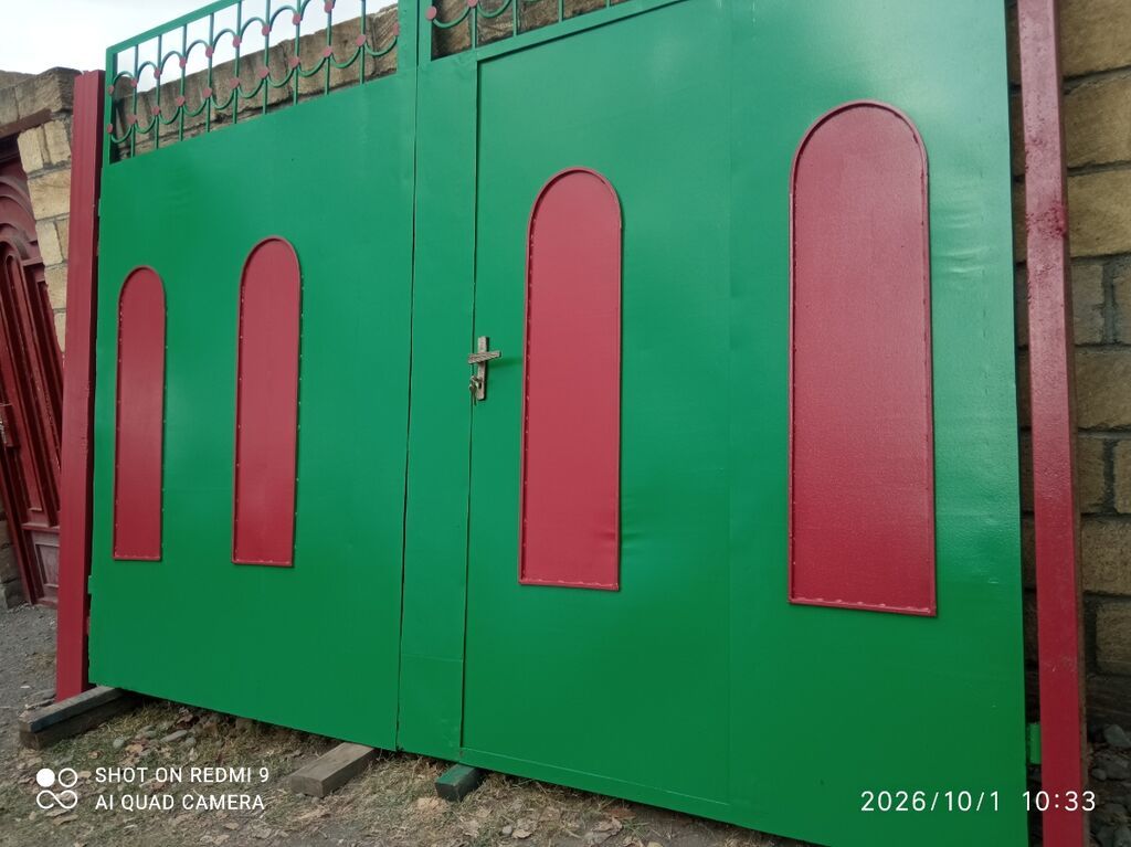 Metal darvaza dəsti Eni 3.40m Hündüru.2.50m, Listi 3-luk, yanları 16 — Pəncərələr, qapılar, balkonlar, Qəbələ (2)
