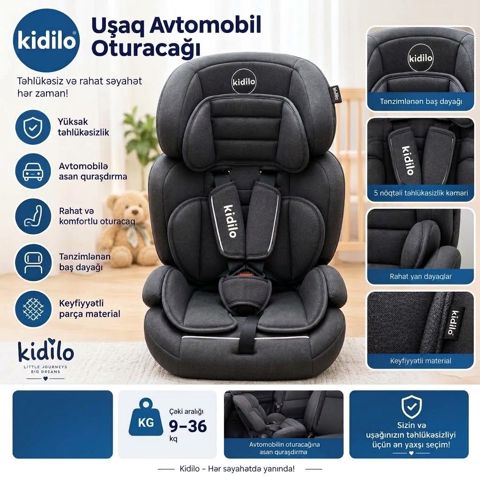Avtomobil kreslosu Kidilo CM390 — Bakı