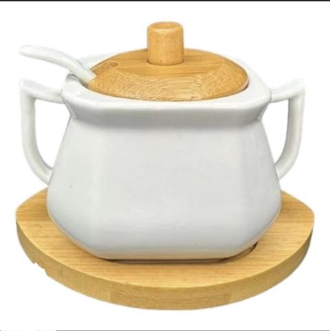 Şəkər qabı, 400 ml, Keramika, Ağ — Bakı