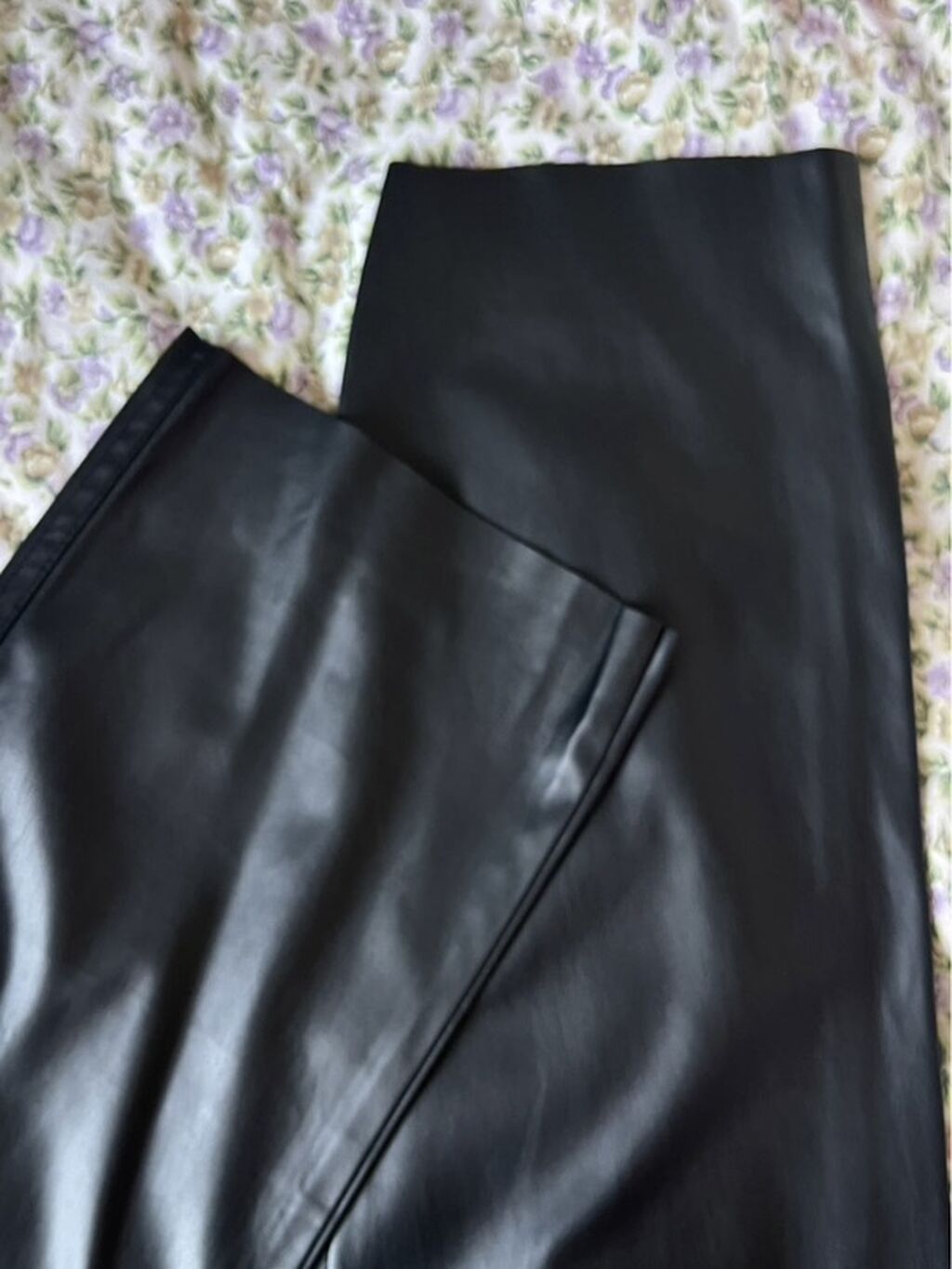 Qara dəri şalvar - Rəng: qara - Material: yumşaq eko‑dəri (PU), hamar — Şalvar, Bakı (4)