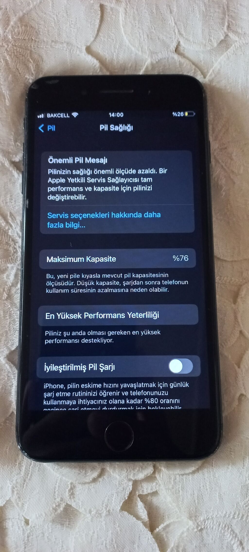 IPhone 7 Plus, Qara, Barmaq izi — Apple iPhone, Goranboy (3)