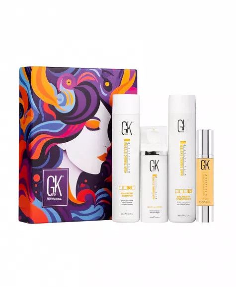 Saçlara qulluq üçün kosmetika dəsti GKhair Balancing Shampoo 300 ml + Balancing Conditioner 300 ml + Leave-in Cream 130 ml + Serum 50 ml — Mallar, Bakı (2)