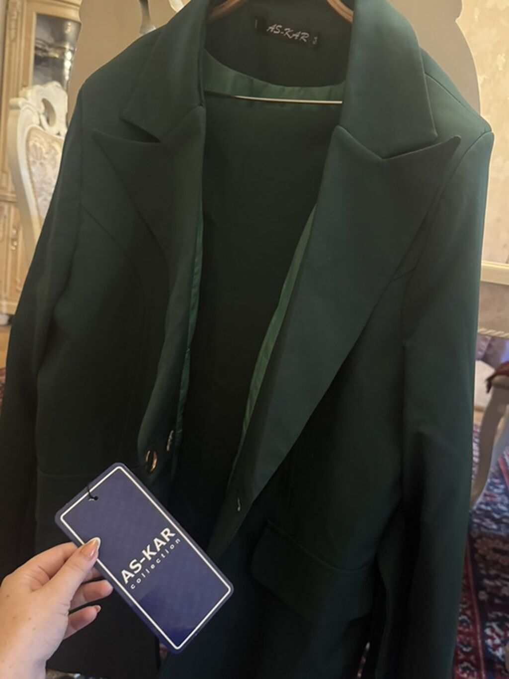 As-kar Collection qadın pencəyi - Rəng: tünd yaşıl - Model: tək — Caketi, Gəncə (3)