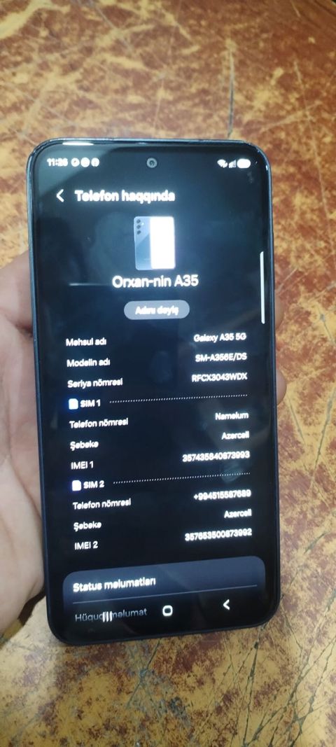 Samsung Galaxy A35 5G, 256 GB, rəng - Göy, İki sim kartlı — Bakı