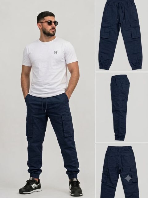 Мужские брюки Combat SM01, tünd göy, pambıq, ölçü 34 — Bakı