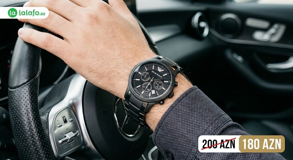 Yeni, Qol saatı, Emporio Armani, rəng - Qara — Qol saatları, Bakı