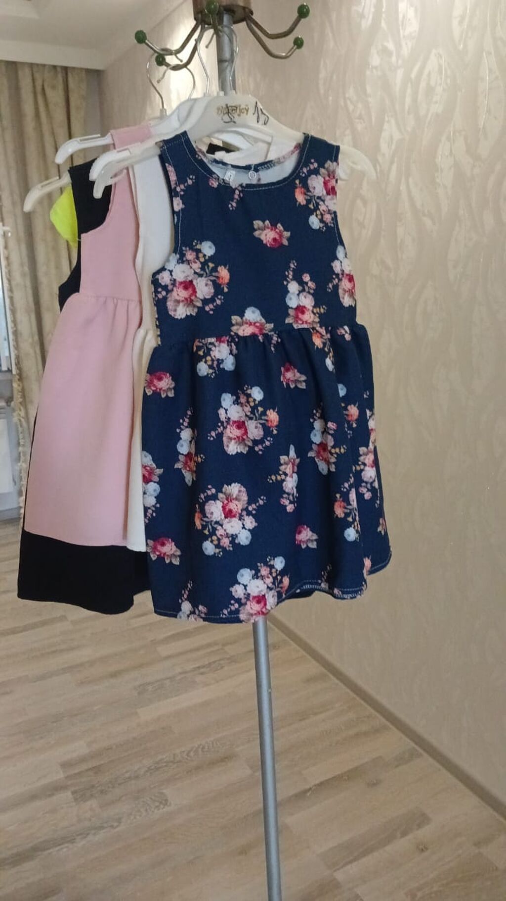 Uşaq üçün qız paltarları – müxtəlif rəng və naxışlarda - Model — Qızlar üçün köynək və sarafan, Sumqayıt (3)
