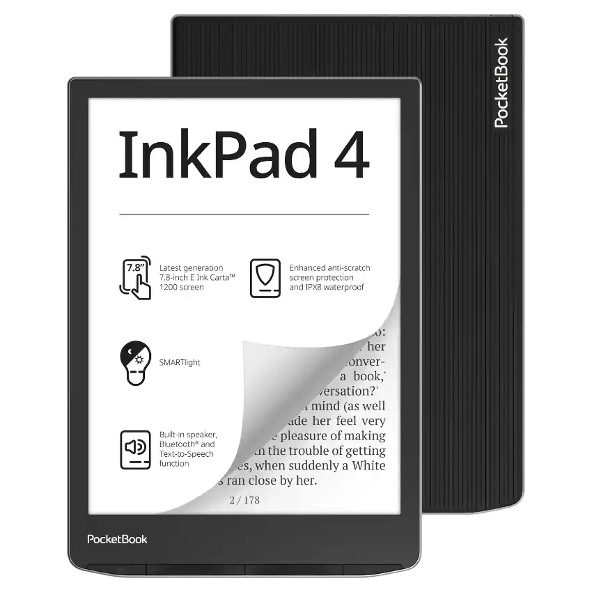 PocketBook 743G InkPad 4 Stardust Silver (PB743G-U-WW) — ელექტრონული წიგნები