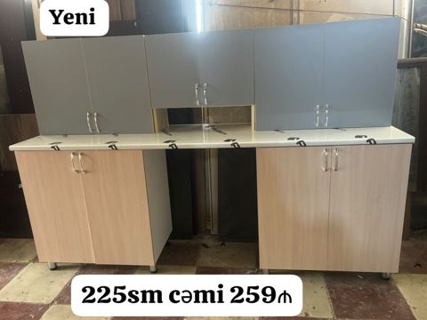 *259₼ Yeni Metbex mebeli Satılır*‼ Hazır əldədir Olcusu 225sm — Bakı
