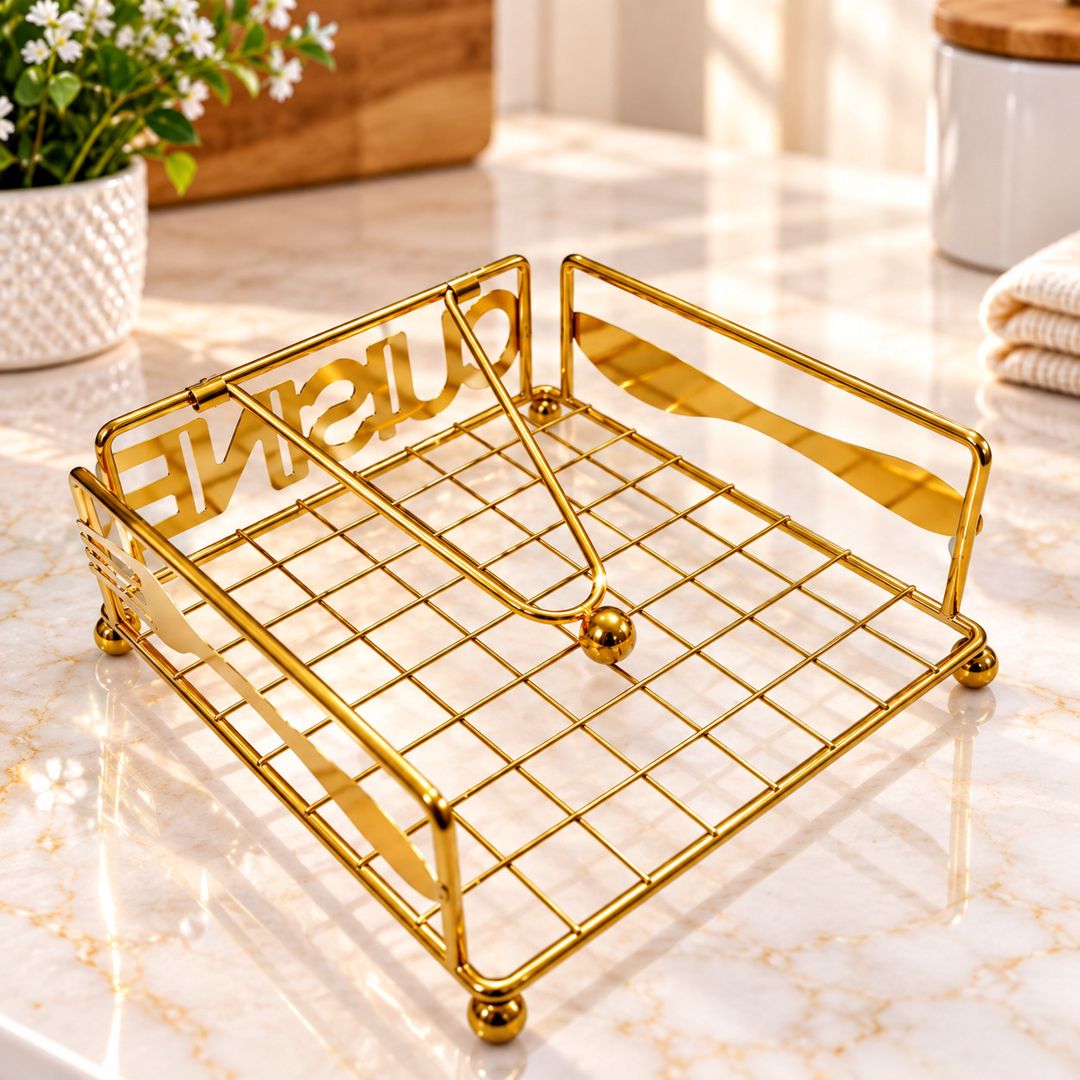 Salfet qabı TR002755, 18x18 sm, qızılı — Mallar, Bakı