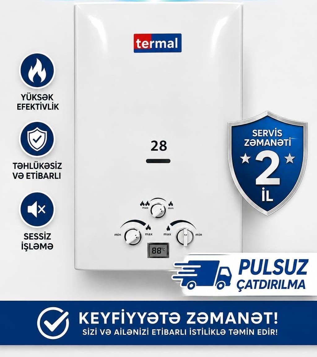 Pitiminutka Termal, 28 l/dəq, Yeni, Kredit yoxdur, Pulsuz çatdırılma, Rayonlara çatdırılma — Su qızdırıcılar, Bakı