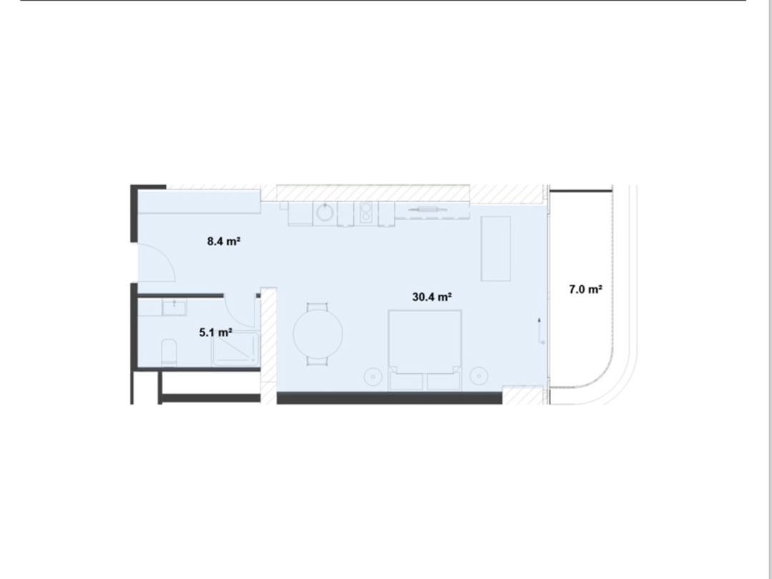 Satılır 1 otaqlı yeni tikili 59.5 m² — Mənzil, Bakı (6)