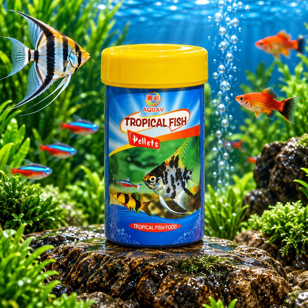 Balıqlar üçün quyu yem AquaAv Tropical Pellets 100 ml — Mallar, Bakı
