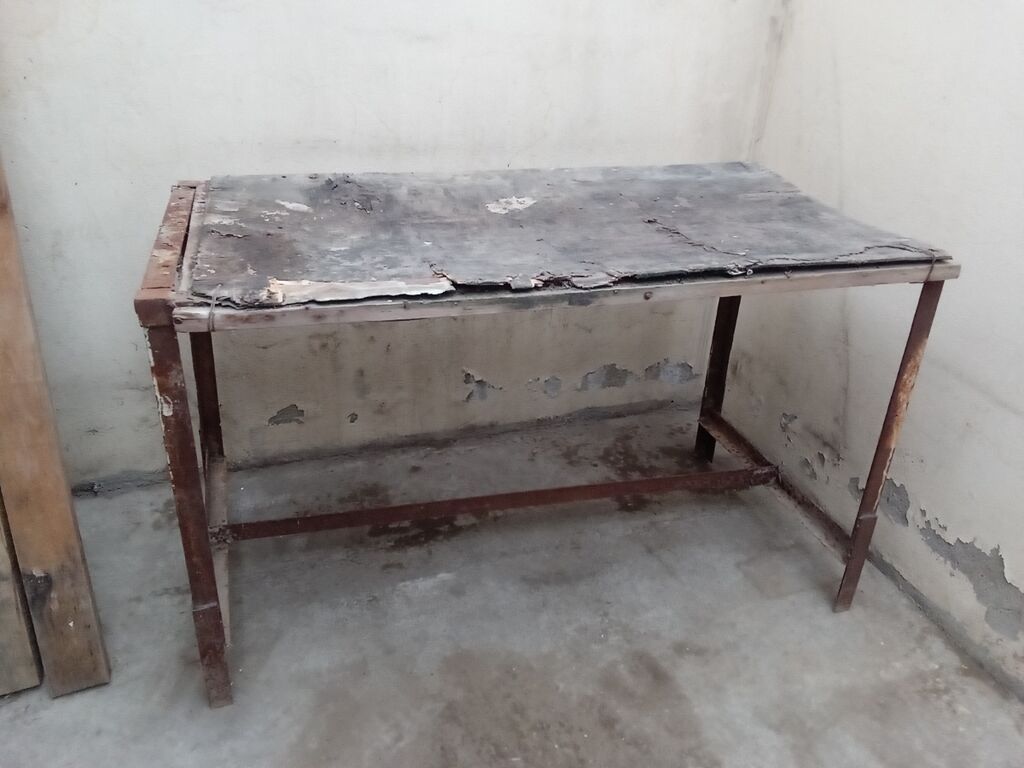 Metall konstruksiyalı iş masası - Material: polad karkas, üst hissə — Masalar, Bakı (3)