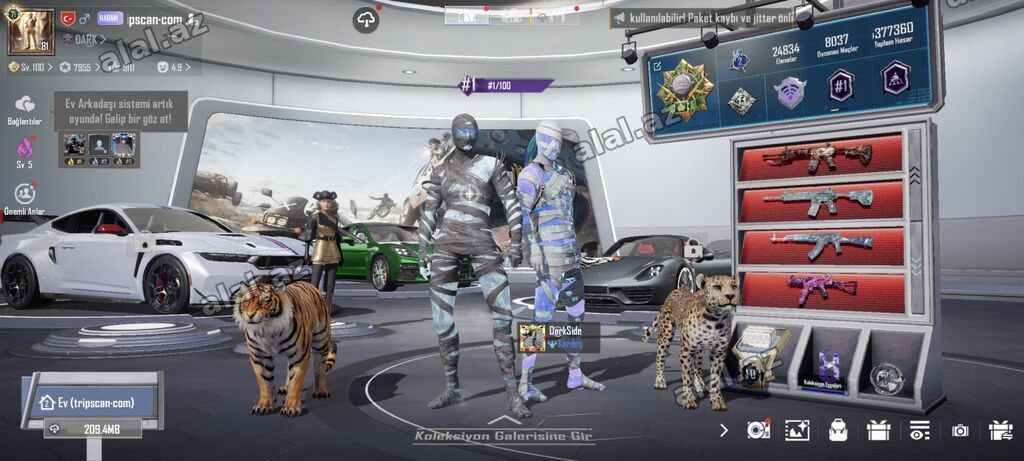 Pubg Mobile hesabı – zəngin inventar və nadir kolleksiya Barter baxır — Şəxsi əşyalar, Xırdalan