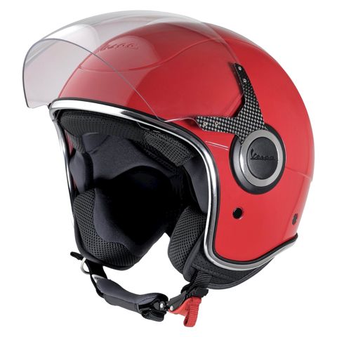 Motosiklet dəbilqəsi Vespa VJ, qarışıq, qırmızı, ölçü S — Bakı