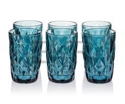 Stəkan dəsti Plateon 0363, mavi, şüşə, 350 ml, 6 əd — Mallar, Bakı (3)