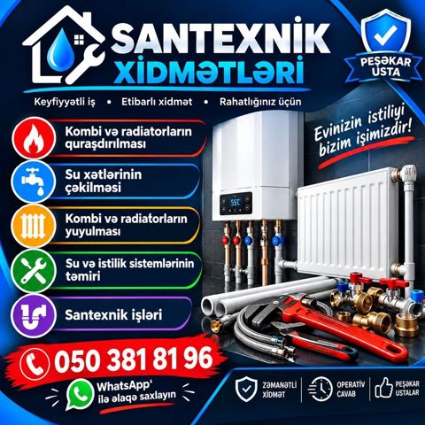 Santexnik Xidmətləri Peşəkar ustalardan etibarlı və keyfiyyətli — Bakı