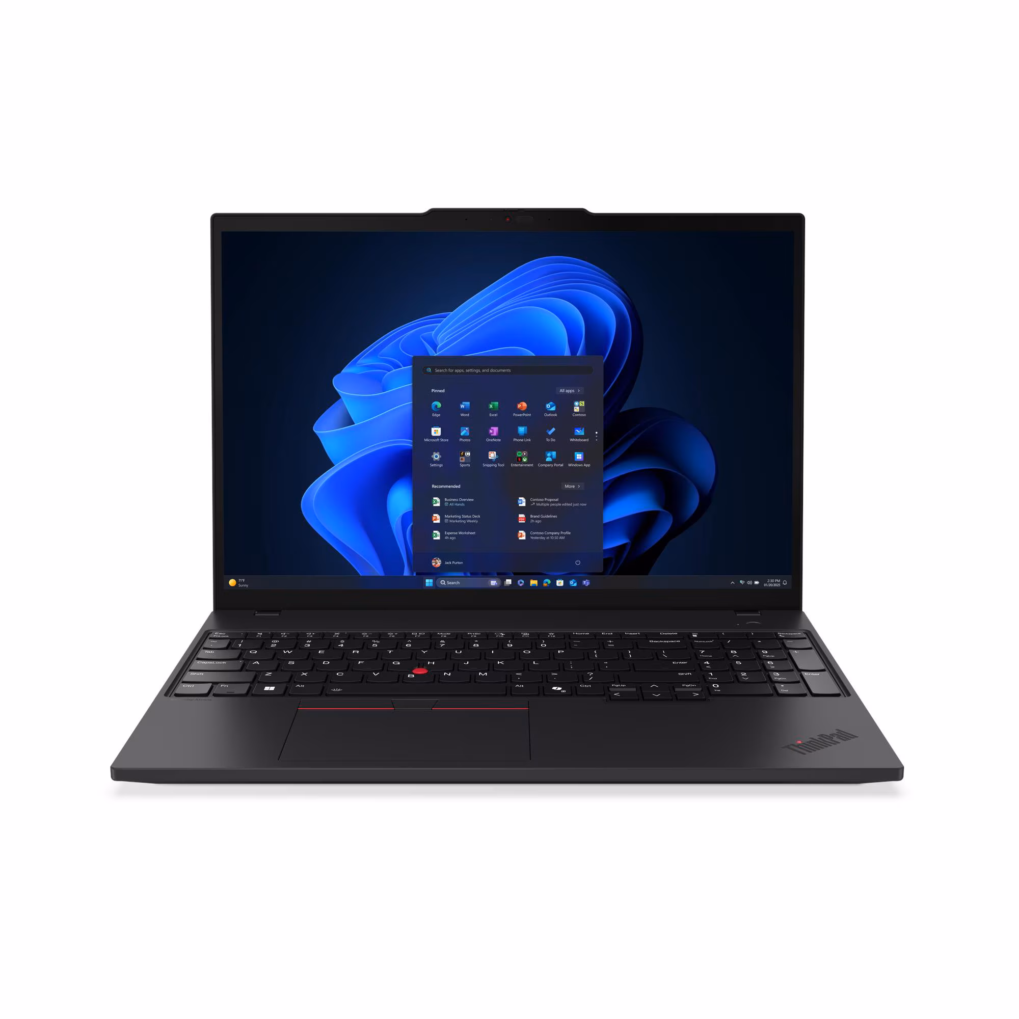 Laptop Lenovo ThinkPad T16 G4/ 16" Wuxga (1920x1200) IPS/ U7 258V/ 32GB/ 512GB SSD/ FreeDos/ Black — Lenovo, Bakı (5)