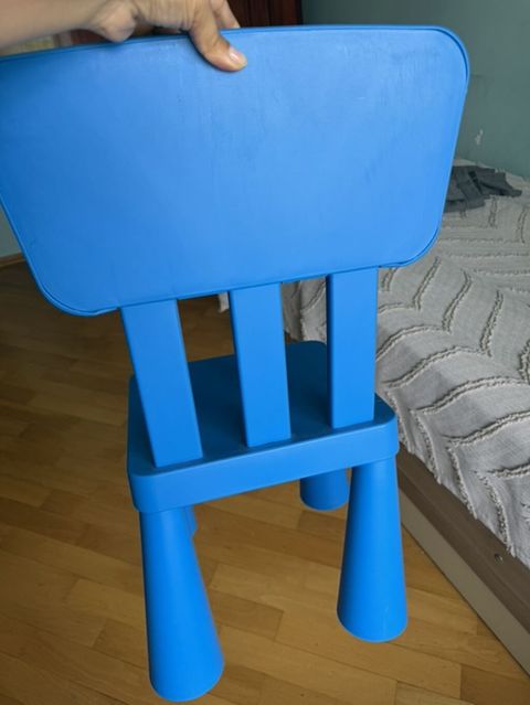Məhsul: Uşaq stulu ikea - Rəng: mavi - Material: möhkəm plastik — Вюсаля