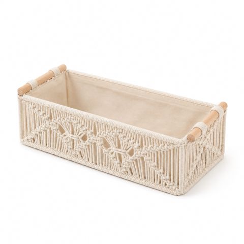 Saxlama qutusu Makrome, 30x14x10 sm, bej — Bakı