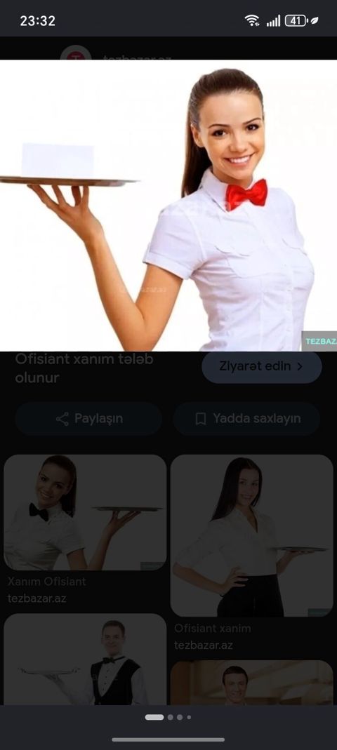 Ofisiant tələb olunur, Restoran, İstənilən yaş, Təcrübəsiz — Masallı