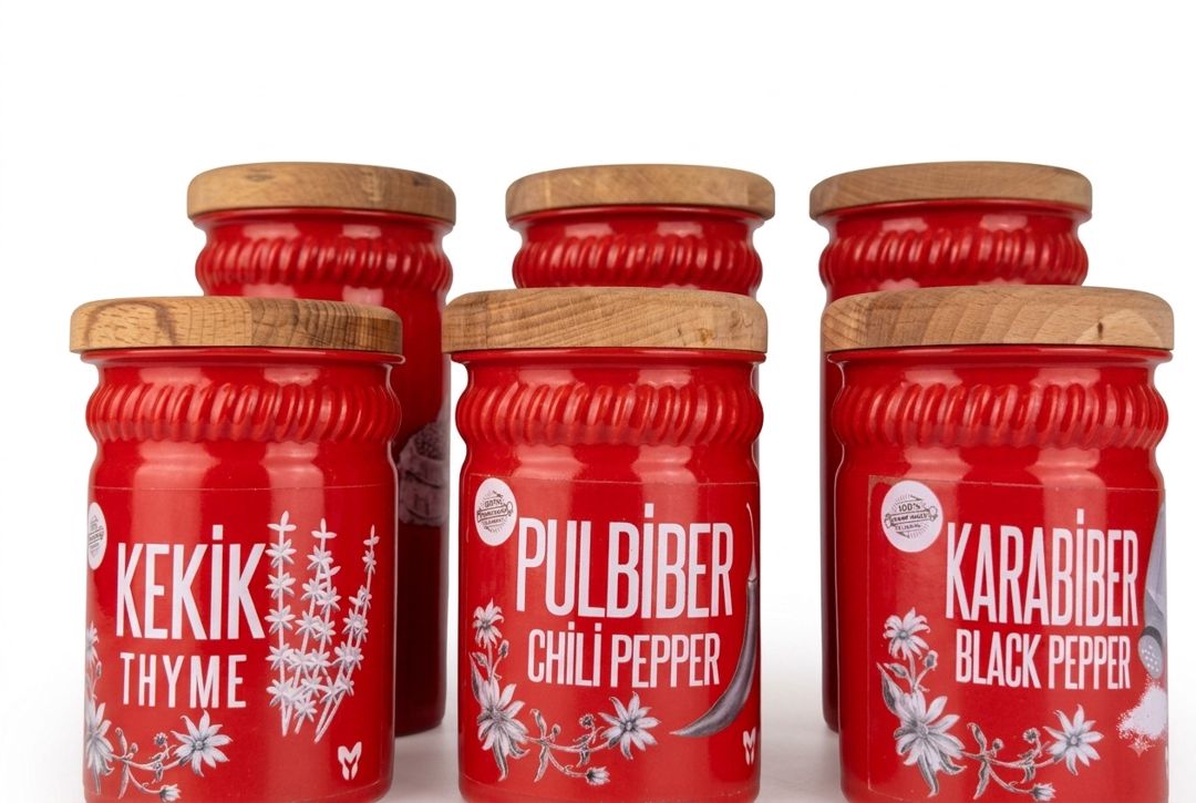 Ədviyyat saxlanılması üçün qab dəsti CM35, 200/500 ml, metal, bambuk, 6 əd — Mallar, Bakı