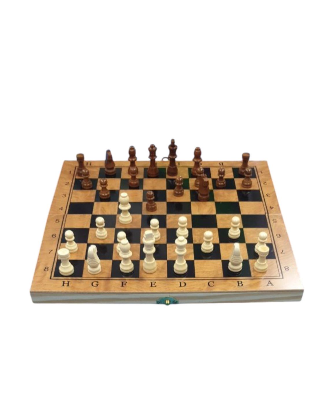 Şahmat + dama + nərd (3-ü 1-də) taxta, ağ/qara, 40x40 sm — Mallar, Bakı (2)