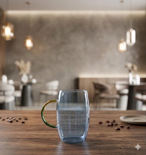 Stəkan 2549984, şüşə, mavi, 250 ml — Bakı