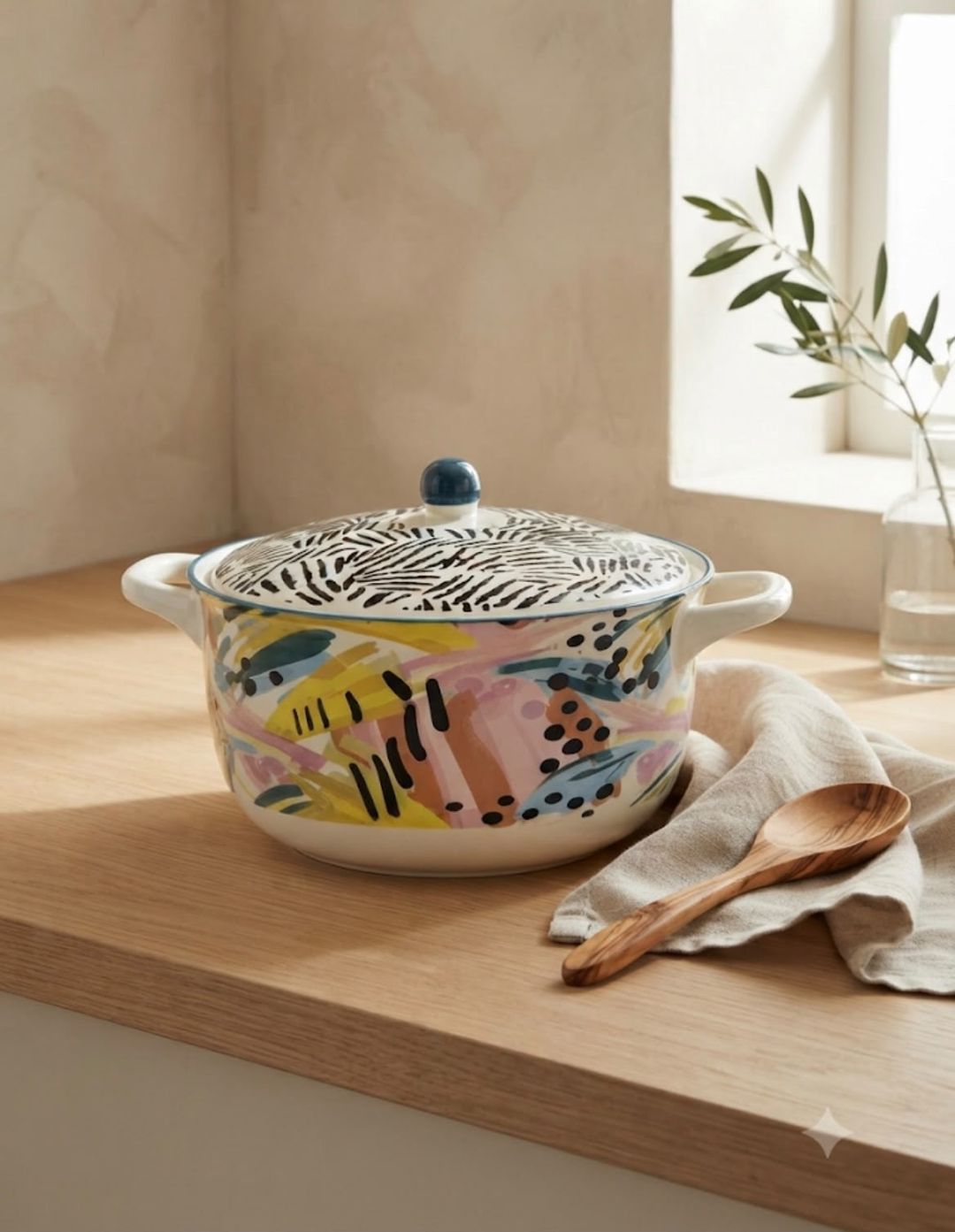 Qazan Danny Home 6745, keramika, 18 sm, 1800 ml — Mallar, Bakı