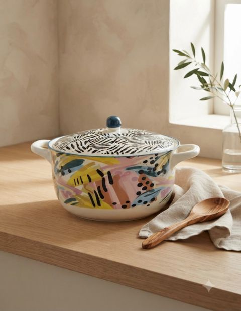 Qazan Danny Home 6745, keramika, 18 sm, 1800 ml — Bakı
