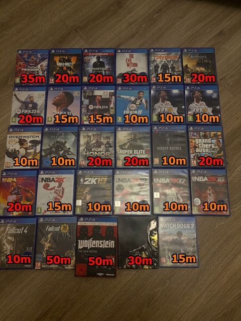 PS4 oyun diskləri – geniş seçim Satışda müxtəlif janrlarda orijinal — Masazır