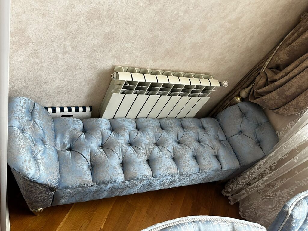 Gümüş tonlarda klassik-lüks üslubda qonaq otağı dəsti Tərkibi: - TV — Qonaq otağı üçün, Bakı (7)