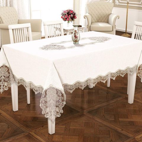 Süfrə 42859144, kətan, krem, 160x220 sm — Bakı