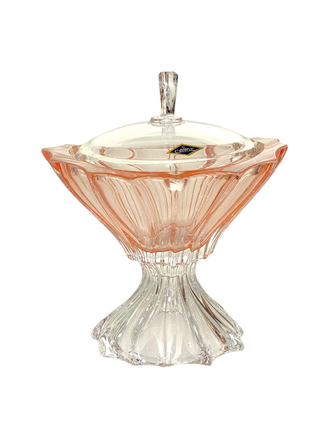 Şirniyyat qabı Aurum Crystal Plantica FTD, büllur, 22×20×25 sm, çəhrayı — Mallar, Bakı
