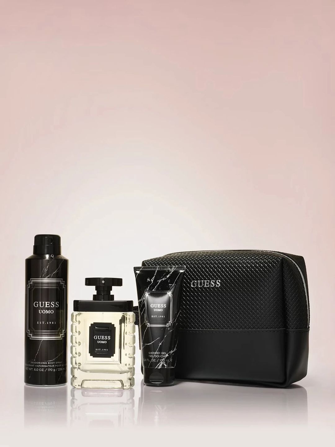 Guess Uomo ətir dəsti kişi üçün (Kosmetik çanta+ Tualey suyu 100 ml + Duş geli 100 ml + Dezodorant 226 ml) — Mallar, Bakı (2)