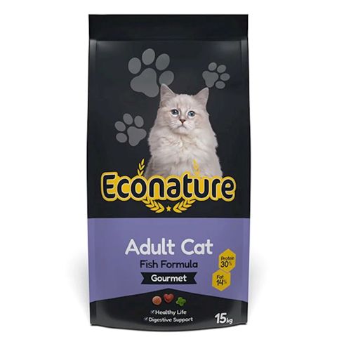 Quru yem Econature Adult Cat, yetkin pişiklər üçün, balıq ilə 1 kq çəki ilə — Bakı