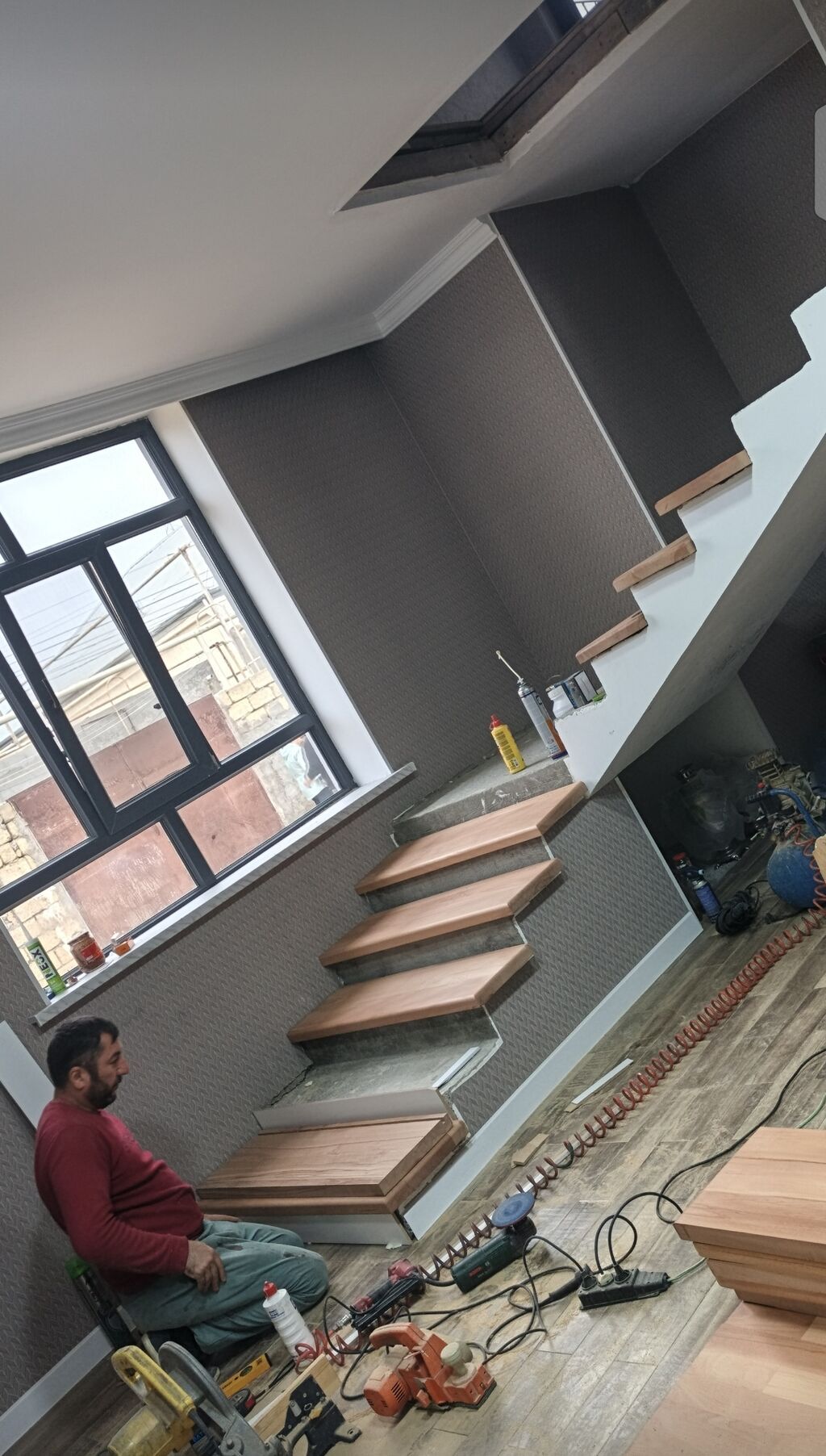 Yeni Pilləkən məhəccəri, Taxta, Ödənişli çatdırılma — Nərdivanlar, Mehdiabad (2)