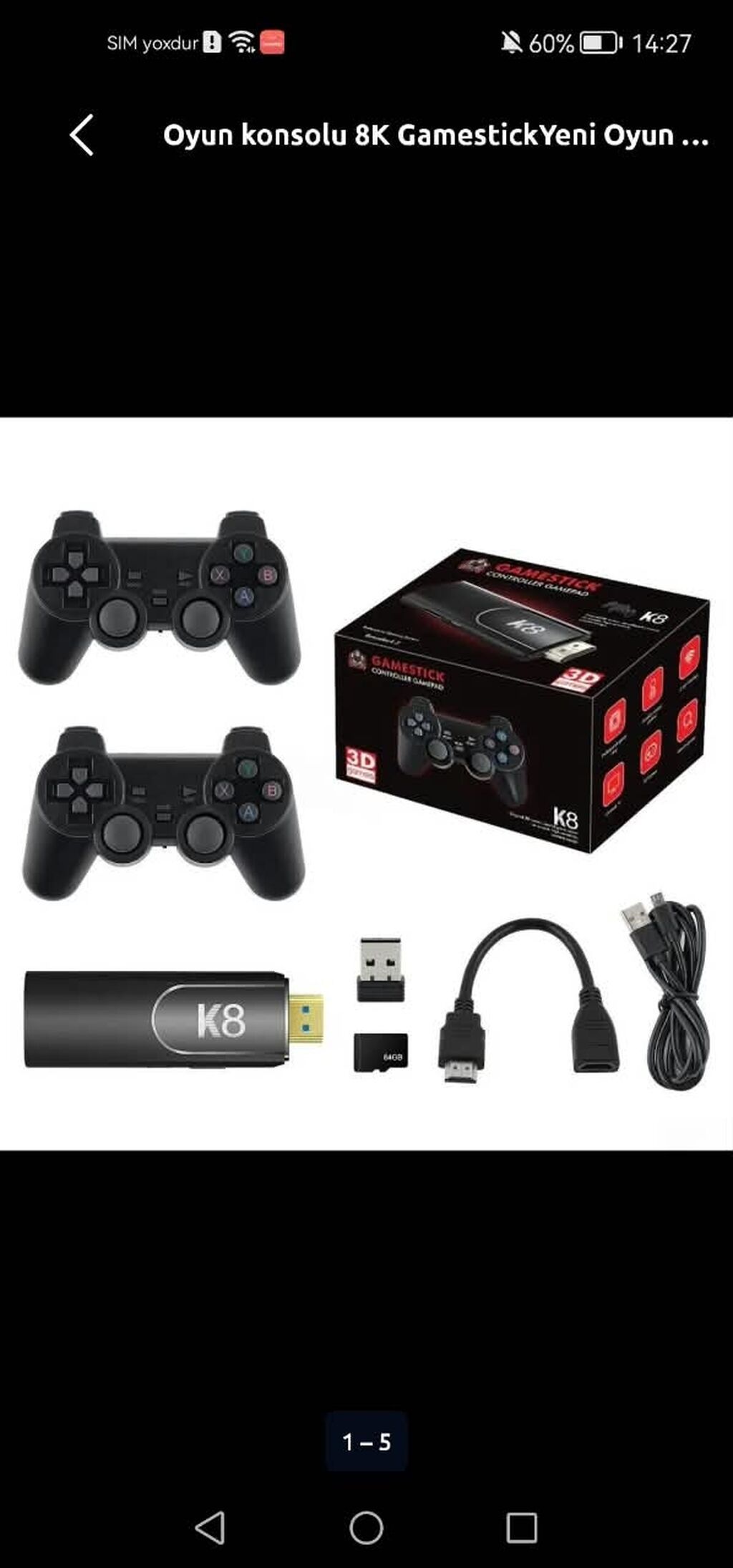 Gamecty K8 oyun konsol seti 40000 — Oyun konsolları, Bakı (2)