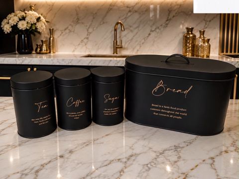Qida və ədviyyat saxlama qabları dəsti No brand, 1000 ml, 500 ml, metal, 4 ədəd — Bakı